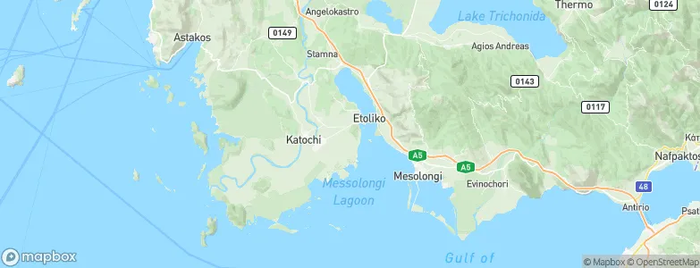 Missolonghi, Greece Map