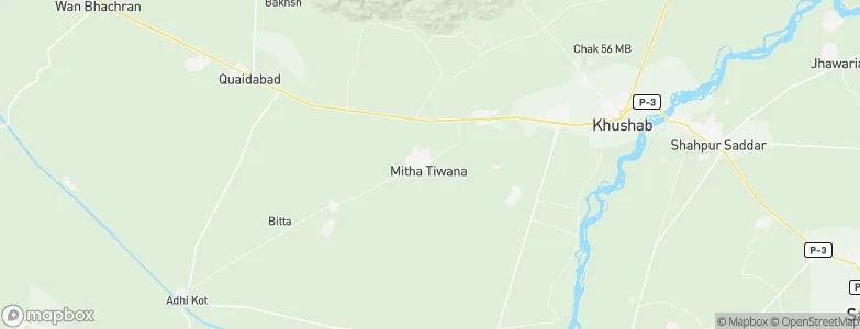 Mitha Tiwana, Pakistan Map