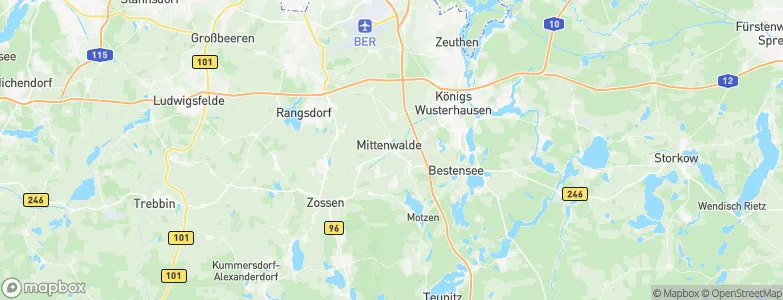 Mittenwalde, Germany Map