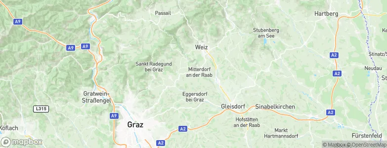 Mitterdorf an der Raab, Austria Map
