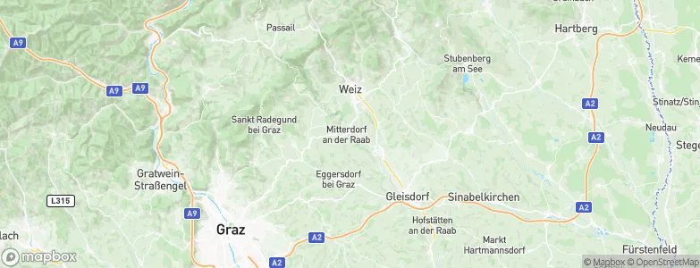 Mitterdorf an der Raab, Austria Map
