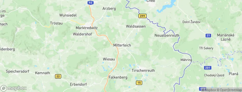 Mitterteich, Germany Map