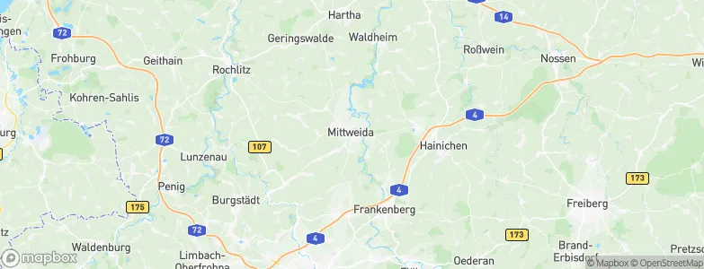 Mittweida, Germany Map