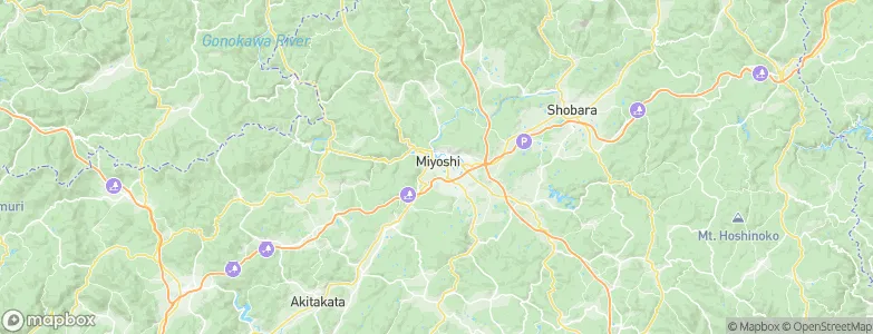 Miyoshi, Japan Map