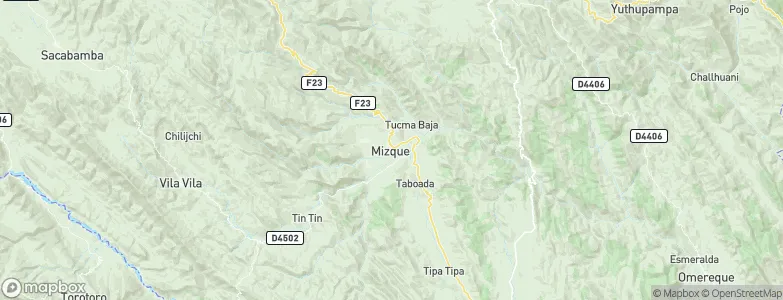 Mizque, Bolivia Map