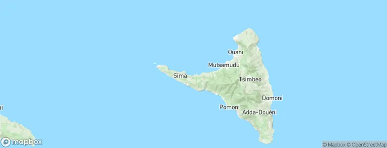 Mjamaoué, Comoros Map