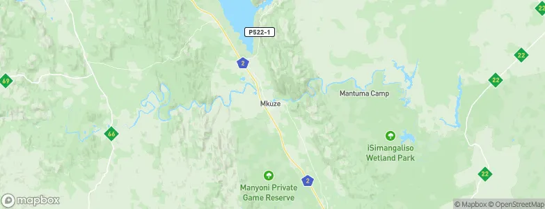 Mkuze, South Africa Map