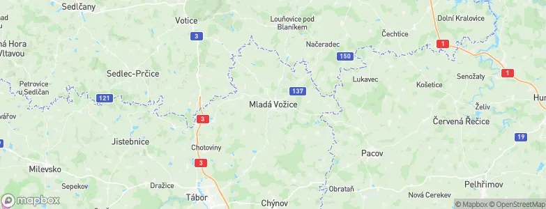 Mladá Vožice, Czechia Map