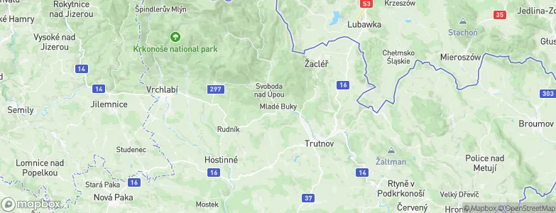 Mladé Buky, Czechia Map