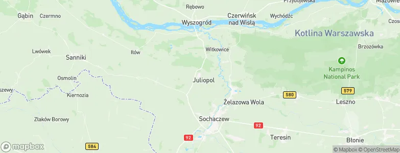 Młodzieszyn, Poland Map