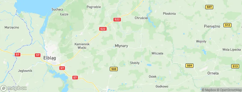 Młynary, Poland Map