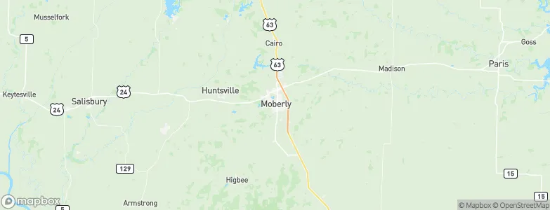 Moberly, United States Map