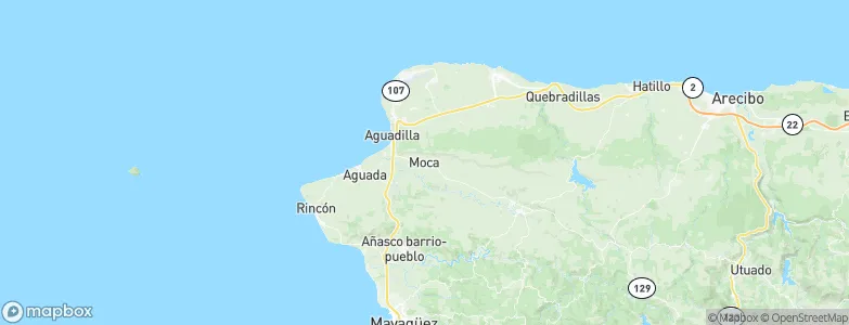 Moca, Puerto Rico Map