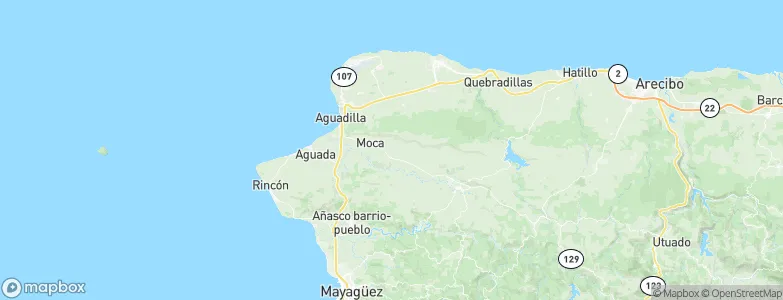 Moca, Puerto Rico Map