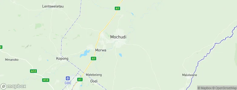 Mochudi, Botswana Map