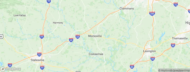 Mocksville, United States Map