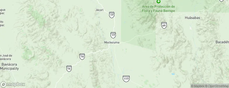 Moctezuma, Mexico Map