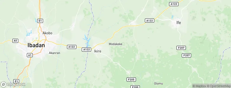 Modakeke, Nigeria Map