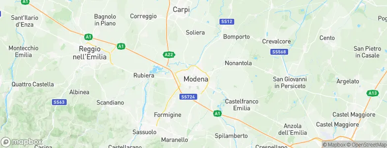 Modena, Italy Map