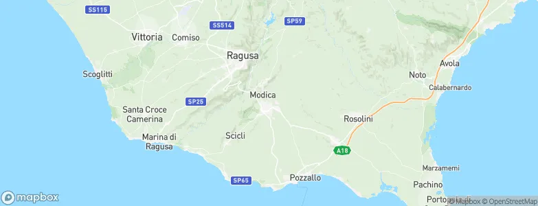 Modica, Italy Map