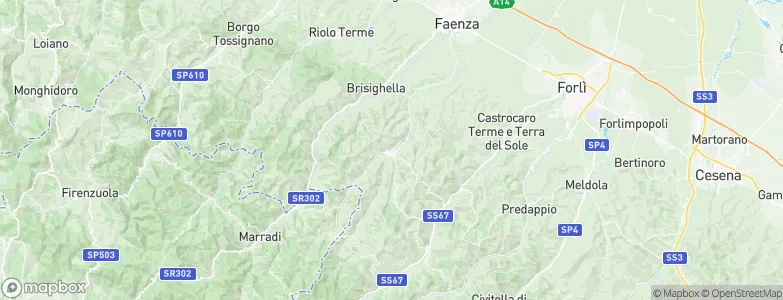 Modigliana, Italy Map