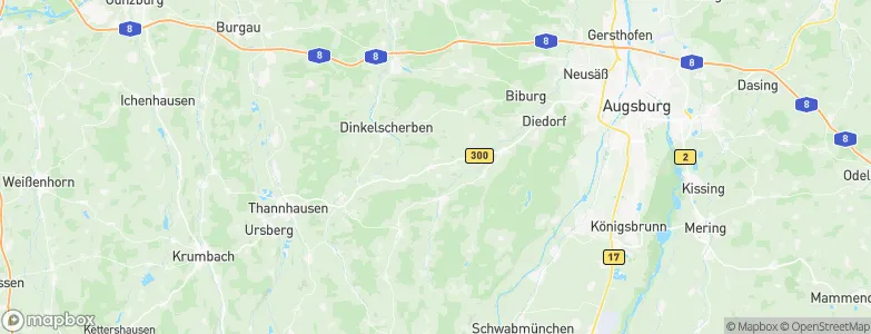 Mödishofen, Germany Map