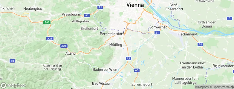 Mödling, Austria Map