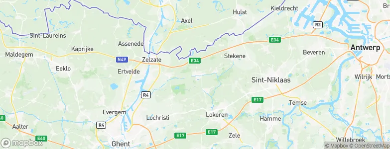 Moerbeke, Belgium Map
