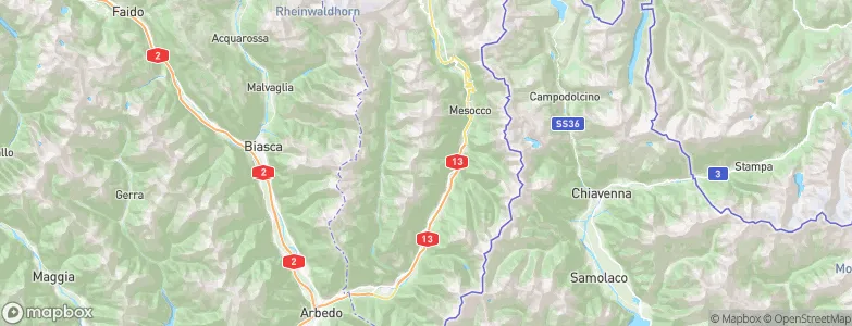 Moesa District, Switzerland Map