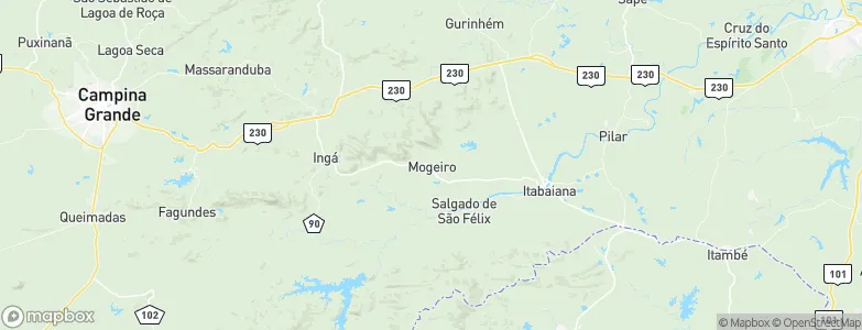 Mogeiro, Brazil Map