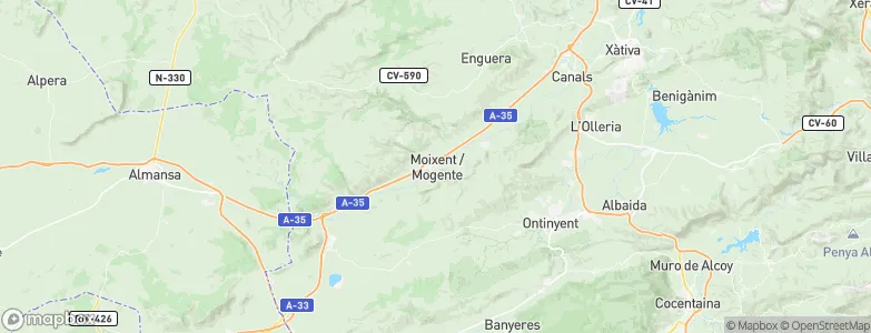 Mogente, Spain Map