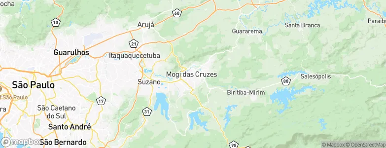 Mogi das Cruzes, Brazil Map