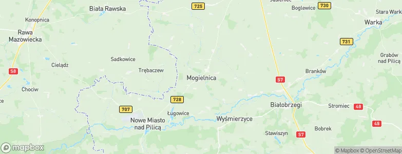 Mogielnica, Poland Map
