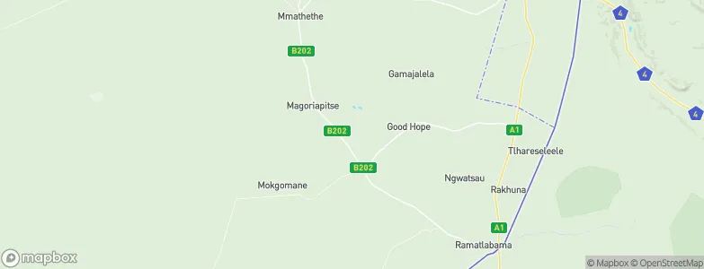 Mogobe wa Kgomo, Botswana Map