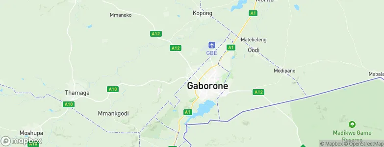 Mogoditshane, Botswana Map