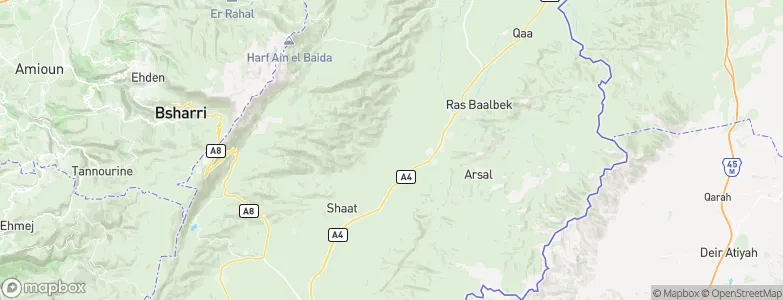 Mohafazat Baalbek-Hermel, Lebanon Map