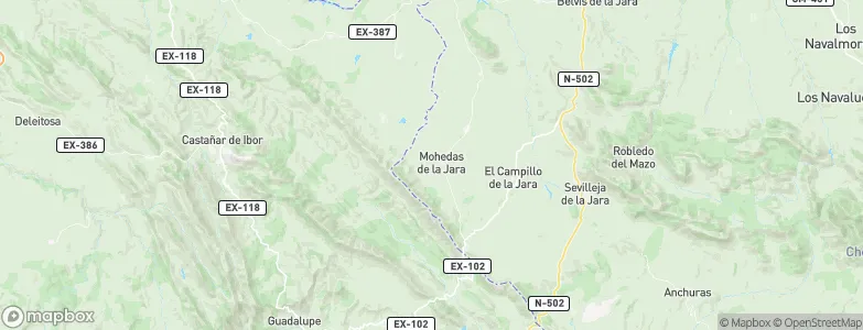 Mohedas de la Jara, Spain Map