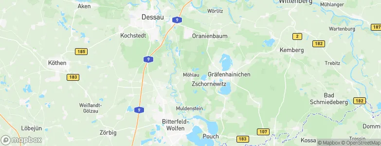 Möhlau, Germany Map