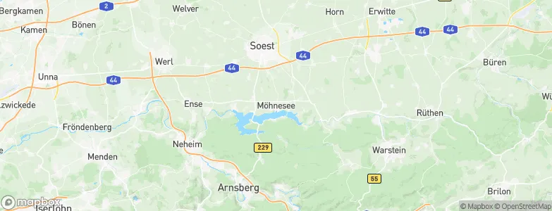 Möhnesee, Germany Map