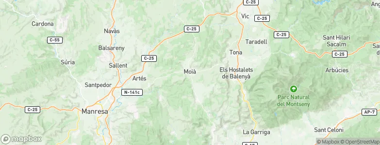 Moià, Spain Map