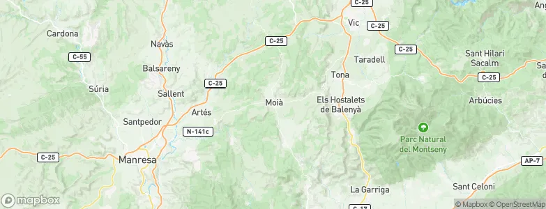 Moià, Spain Map