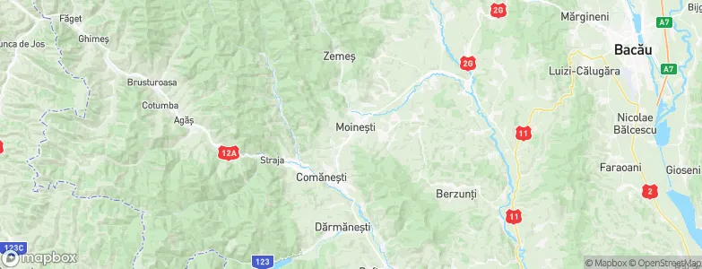 Moineşti, Romania Map