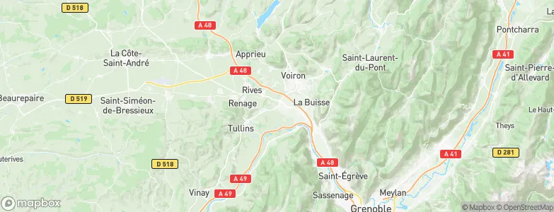 Moirans, France Map