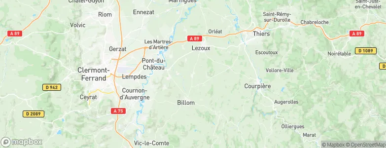 Moissat, France Map