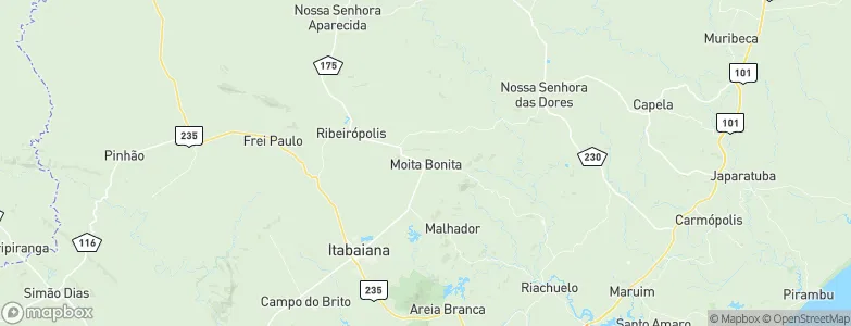 Moita Bonita, Brazil Map