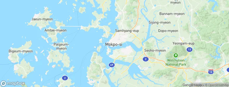 Mokpo, South Korea Map