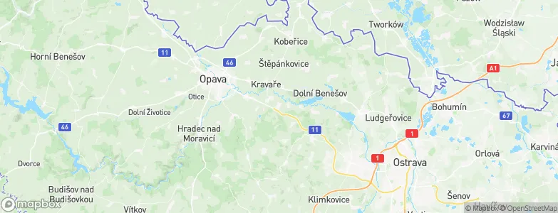 Mokré Lazce, Czechia Map