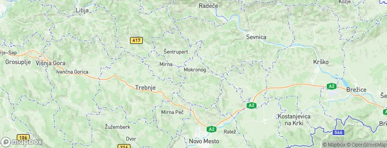 Mokronog, Slovenia Map