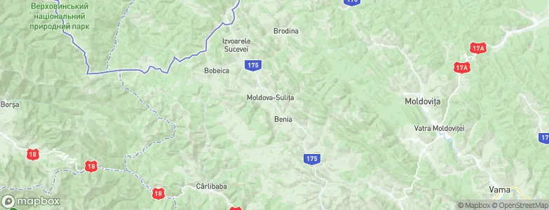 Moldova Suliţa, Romania Map