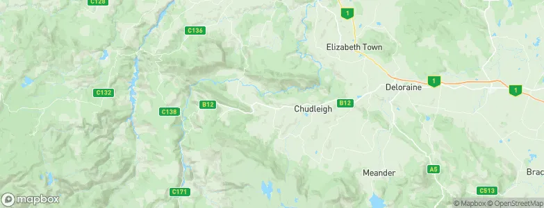 Mole Creek, Australia Map